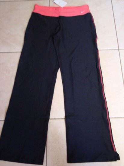 Nwt M NIKE Dri-fit Women Perfect WorkOut Pants New $60 Black Pink