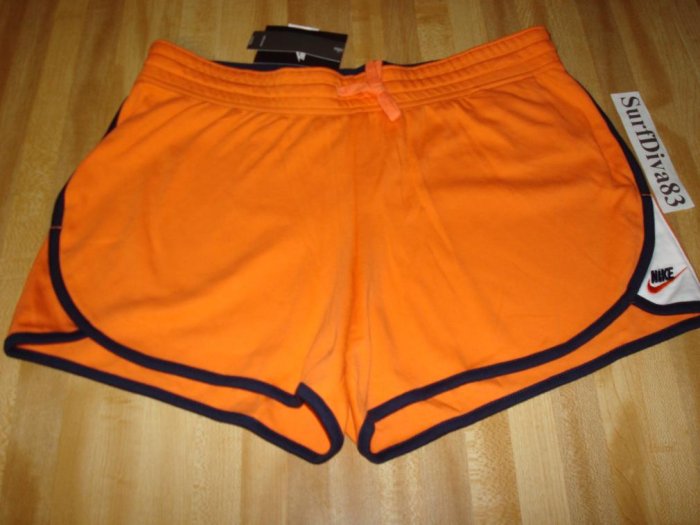 Nwt M NIKE GYM ISSUE Low Yoga Shorts Women NeW $26 Orange