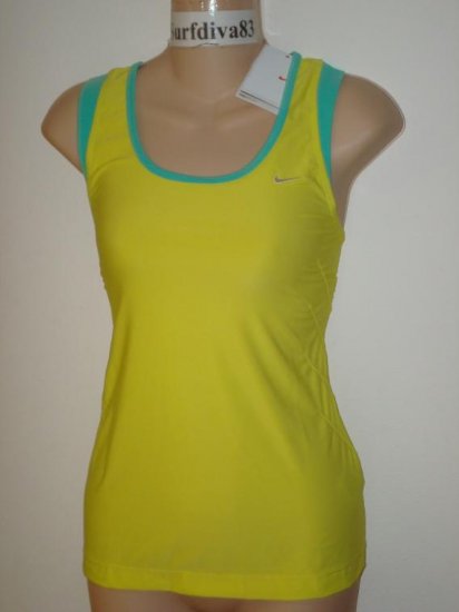 Nwt M 8-10 NIKE DRI-FIT Women Tank Top Shirt New Yellow Medium