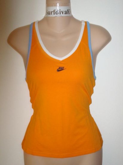 Nwt S 4-6 NIKE DRI-FIT Women Tennis Tank Top Shirt New Small Orange