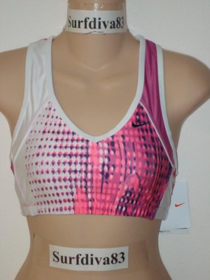 Nwt M NIKE Women DRI-FIT Yoga Tennis Sport Bra Top New Medium Pink