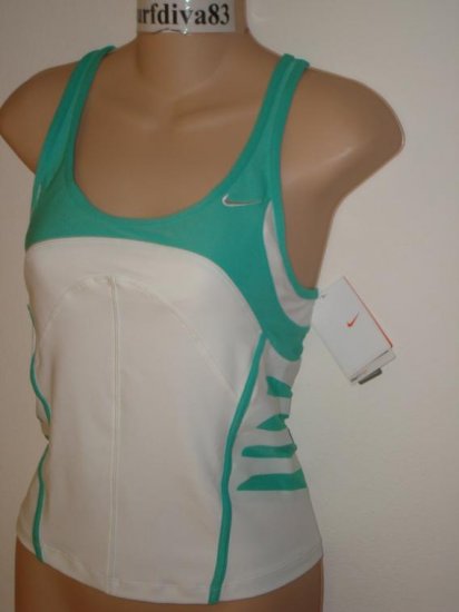 Nwt S NIKE DRI-FIT Land Shark Women Tank Top Shirt New Small White