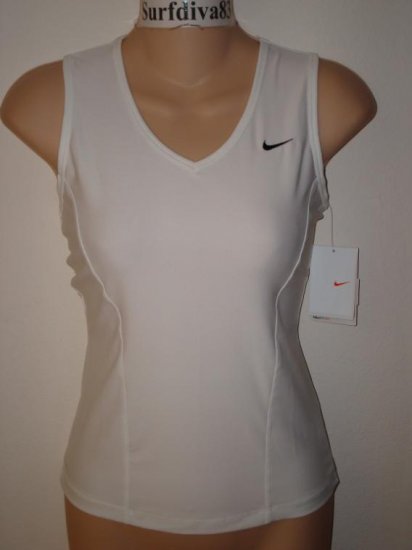 Nwt S 4-6 NIKE DRI-FIT Women CLUB Tank Top Shirt New Small White