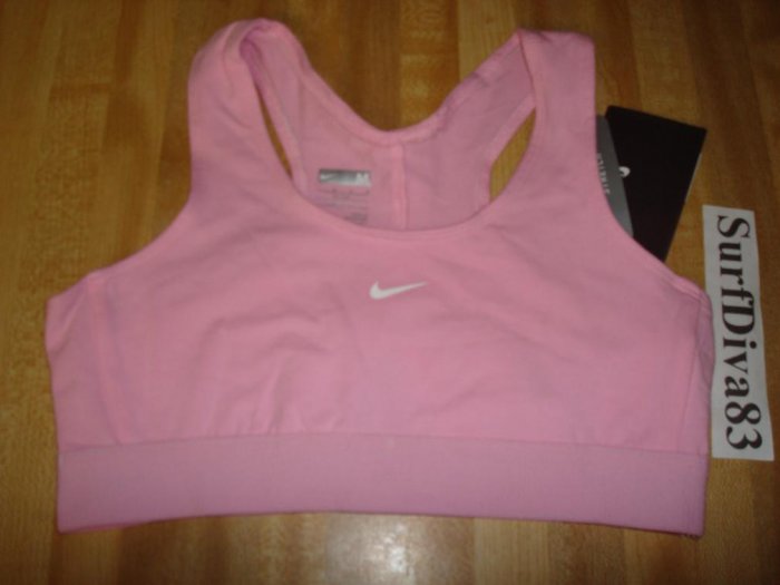 Nwt M 10 12 NIKE GIRL Pink Sport Bra Top Shirt New Medium
