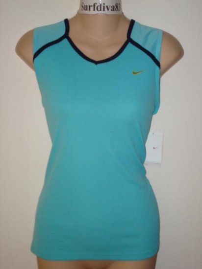 Nwt M NIKE DRI-FIT Running Women Tank Top Shirt New Medium Blue