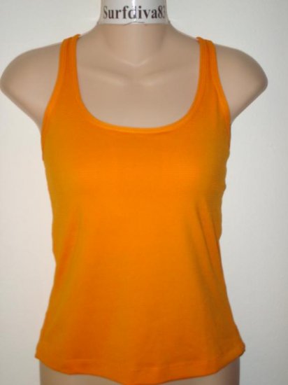 Nwt L 12-14 NIKE DRI-FIT Women Tank Top Shirt New Yoga Large Orange