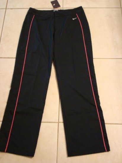 Nwt M 8 10 NIKE Black Pink WorkOut Women Pants New Medium