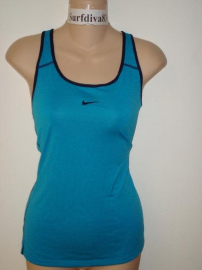 Nwt M 8 10 NIKE DRI-FIT Racer Tank Top Shirt Women New Medium Blue