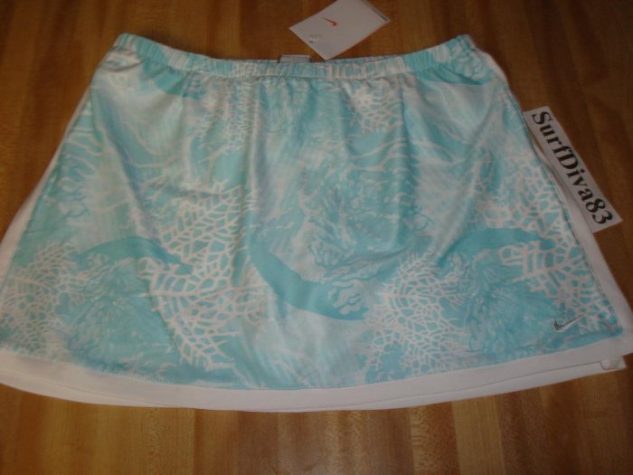 NwT S NIKE DRI-FIT Border Tennis Skirt Women New $55 Small Printed