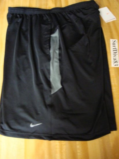 NwT 2XL NIKE DRI-FIT Black WorkOut Shorts Men New XXL