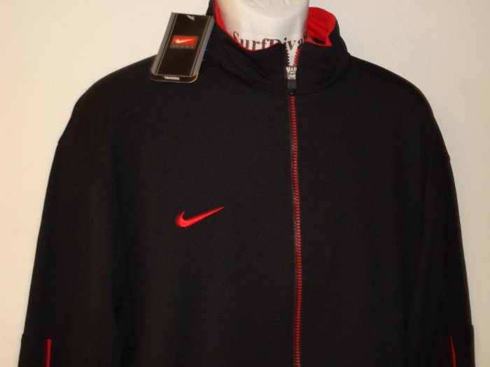 Nwt XL NIKE Dri-Fit Men Black Red Jacket New Xlarge