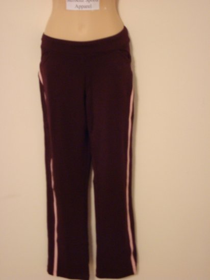 Nwt M 8 10 NIKE Dri-fit Women Border Tennis Pants New Medium Burgundy Pink Fitness