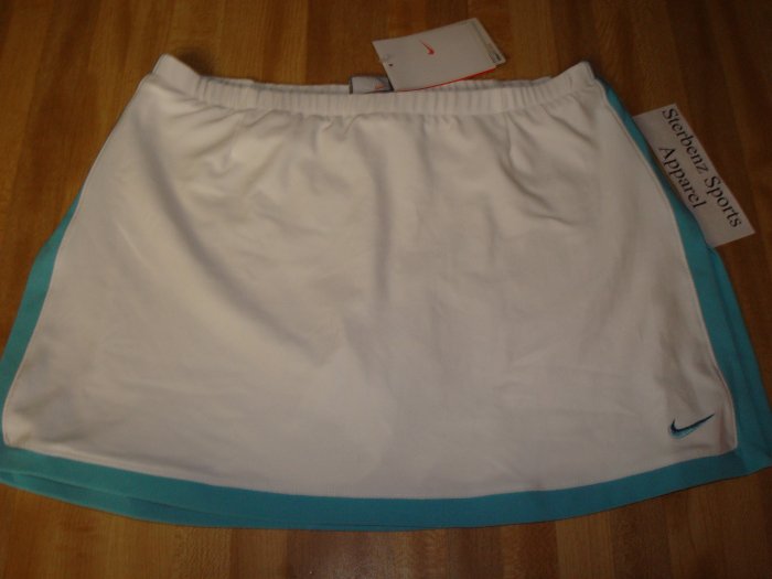 Nwt XS NIKE Women Fit Dry BORDER Tennis Skirt New $50 Xsmall 0 2 White