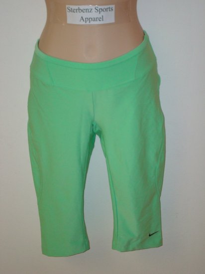 Nwt S NIKE Fit Dry Women Green Fitness Capri Pants New Small 4 6