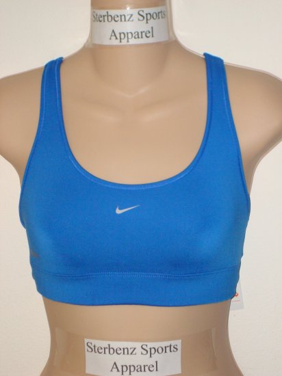 Nwt L NIKE Women Fit Dry Compression Sport Bra Top New Large 12 14 Blue