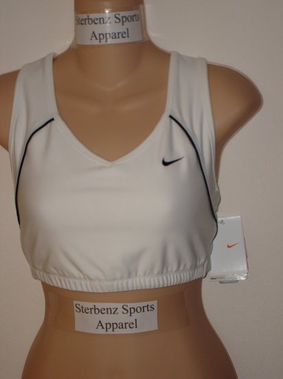 Nwt XL NIKE Women Fit Dry Strength Sport Bra Top New Xlarge White Black