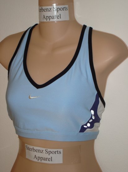 Nwt S NIKE Women FitDry Personal Best Sport Bra Top New Small Light Blue 245638-404