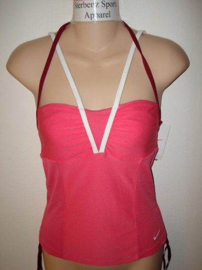 Nwt XS NIKE Women Fit Dry Mid Length Sport Tank Top New Xsmall 0 2 Pink
