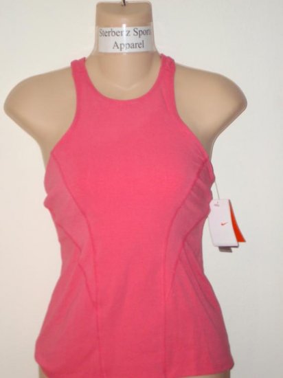 Nwt M NIKE Women Fit Dry Twisted Soy Yoga Tank Top New Medium Flamingo Pink 215190-837