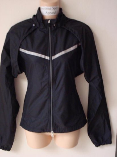 Nwt XL NIKE Women Convertible Running Jacket New $110 XLarge Black