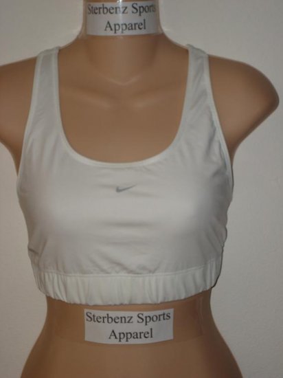 Nwt L NIKE Women Fit Dry Compression Sport Bra Top New Large White
