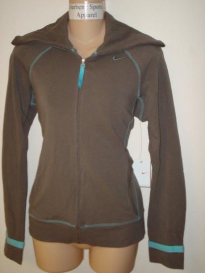 Nwt XL NIKE Women Fit Dry Athlete Loose Jacket New $55 XLarge Clay Paradise Aqua