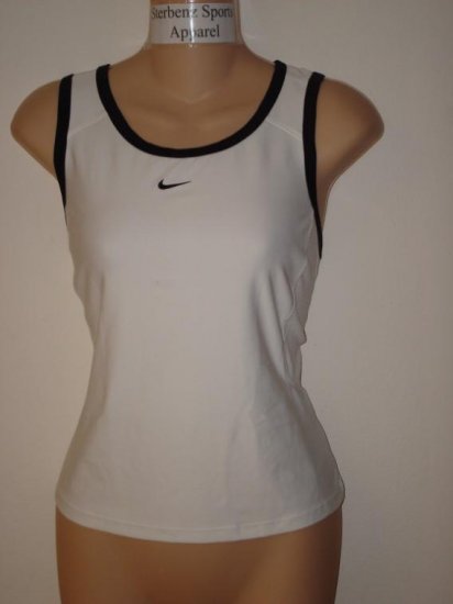 Nwt XL NIKE Women Border Tennis Tank Top Shirt New $40 Xlarge 242095-102