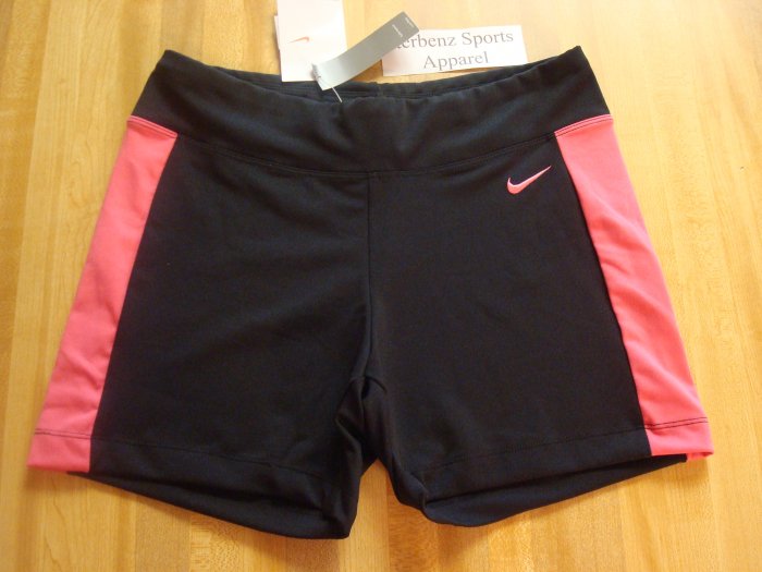 Nwt S NIKE Women Black Flamingo Low Fitness Shorts New Small 245852-012