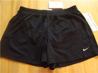 Nwt M 8-10 NIKE Women Fit Dry Black WorkOut Shorts New Medium 199830-010
