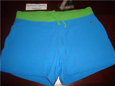 Nwt L 12-14 NIKE Women 2-in-1 WorkOut Shorts New Blue Large 127830-443