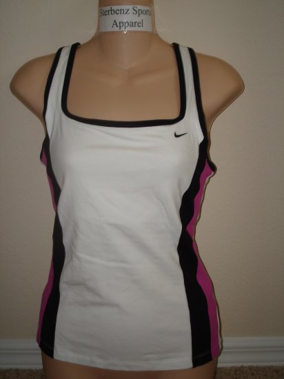 Nwt M NIKE Women White Cross-Back Fitness Tank Top New Medium 298122-110