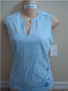 Nwt S NIKE Women Performance Blue Fitness Tank Top New Small 264578-404