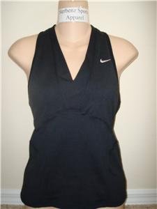 Nwt M NIKE Women Fit Dry Black Trek Tank Top New $40 Medium 215117-010