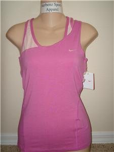 Nwt S NIKE Women Fit Dry Soy Layered Yoga Tank Top New Small 216932-687