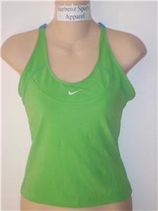 Nwt L NIKE Women Fitness Racer Tank Top Shirt New Large 127827-343