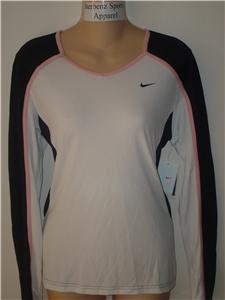 Nwt M NIKE Women Fit Dry Long-Slv Tempo Running Top New Medium 228610-104