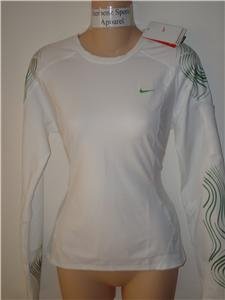 Nwt M NIKE Women Fit Dry Terrain Print LongSlv Top New Medium 207697-100