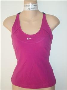 Nwt L NIKE Women Fitness Racer Tank Top Shirt New Pink Large 127827-678