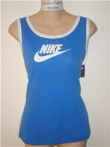 Nwt M NIKE Blue Women Fitness Run Tank Top Shirt New Medium 228479-499