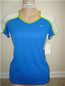 Nwt M NIKE Women Fit Dry Tempo Running Top Shirt New Medium 228609-499
