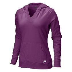 Nwt M NIKE Women Spring Hoodie Hoody Top New $38 Berry Medium 256213-693