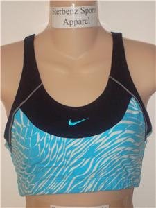 Nwt M 8-10 NIKE Women Pattern Fitness Sport Bra Top New Medium 207175-011