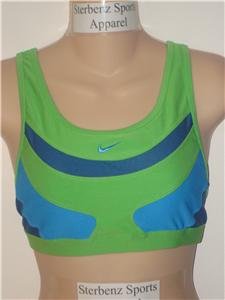 Nwt M NIKE Women Fit Dry Velocity Sport Bra Top New $38 Medium 127775-343