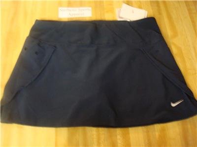 Nwt L NIKE Women Fit Dry Navy Blue Tennis Skirt New Large 247069-475