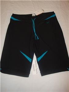 Nwt M NIKE Women Fit Dry Black Beach Capri Pants New Medium 215133-010