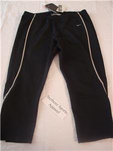 Nwt S NIKE Women Fit Dry Black Ipod Capri Pants New $60 Small