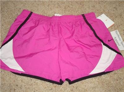 Nwt M NIKE Women Fit Dry Pink Running Track Shorts New Medium 255897-673