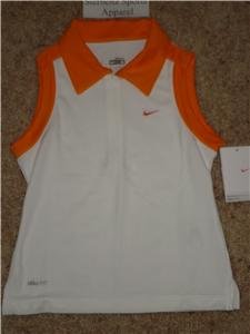 Nwt S NIKE Girls Fit Dry Aced Tennis Polo Tank Top New Small 106971-104