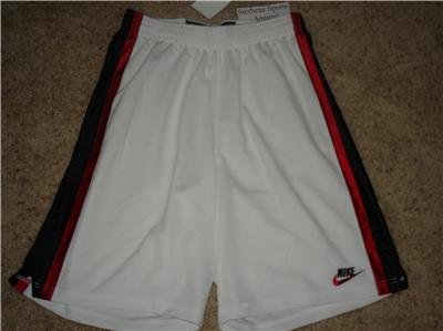 Nwt L NIKE Mens White Basketball Fitness Shorts New Large 228285-100