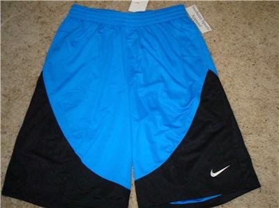 Nwt L NIKE Mens Blue Basketball Fitness Shorts New Large 254097-400